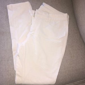 Cream corduroy skinny pants